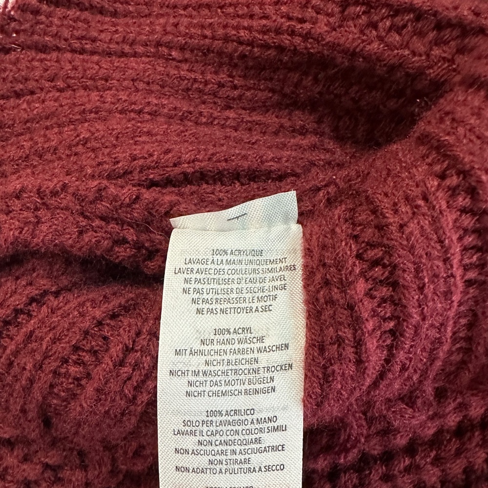 NWT PrettyLittleThing Fringe Sweater Jumper Distressed Rust Size S Small - Picture 12 of 12